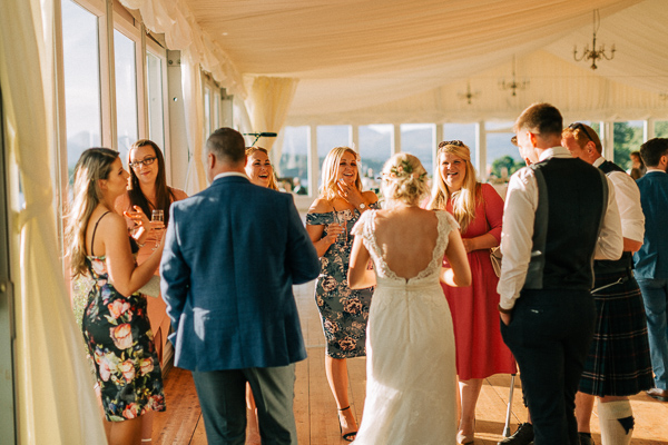 evening chat at the wedding 