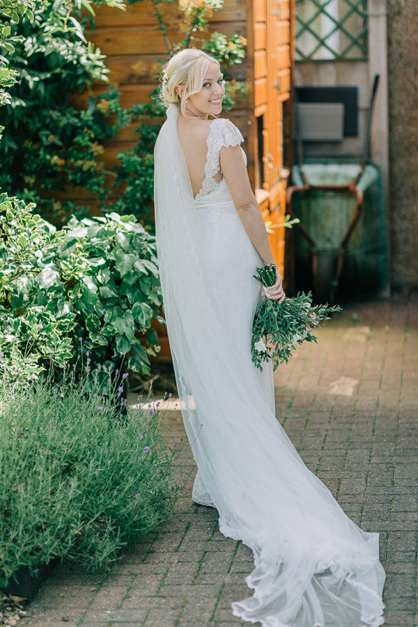candid shot of the bride 