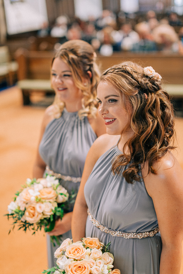 bridesmaids at the parish church helensburgh