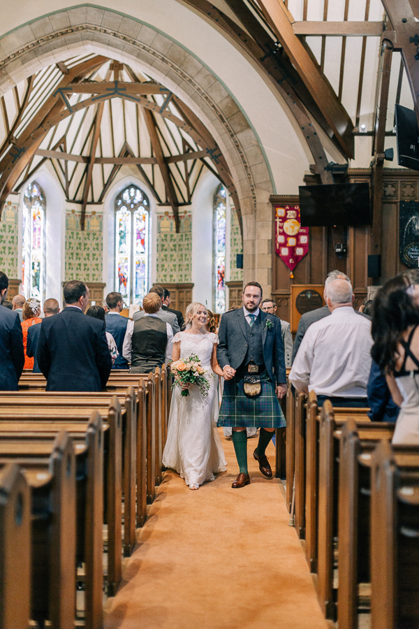 walking back down the aisle helensburgh parish church