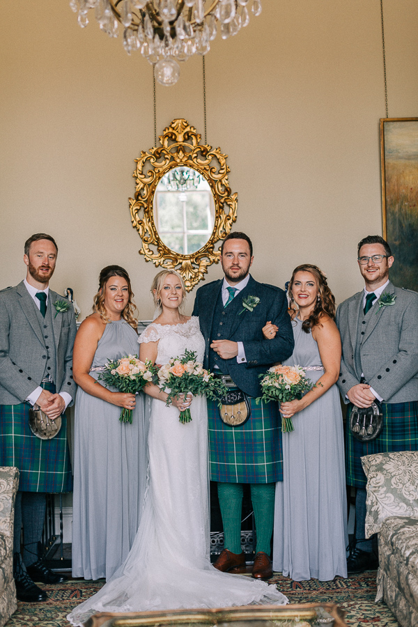 bridal party in the castle loch lomond