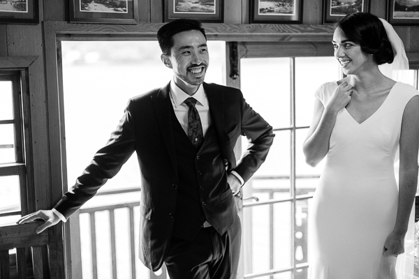 newlyweds happy after teh ceremony