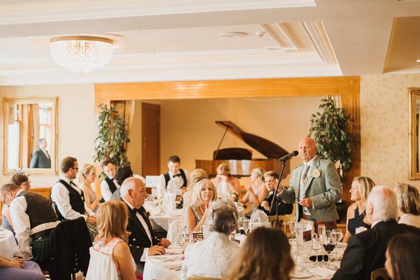 father of the bride starting wedding speeches