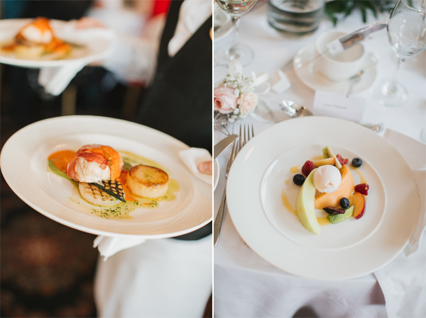wedding meal at lochgreen