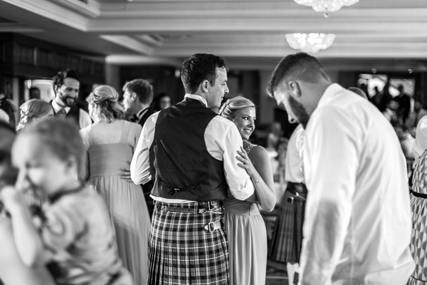 bridal party dancing