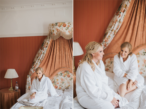 bride and her bridesmate during preparations at lochgreen hotel