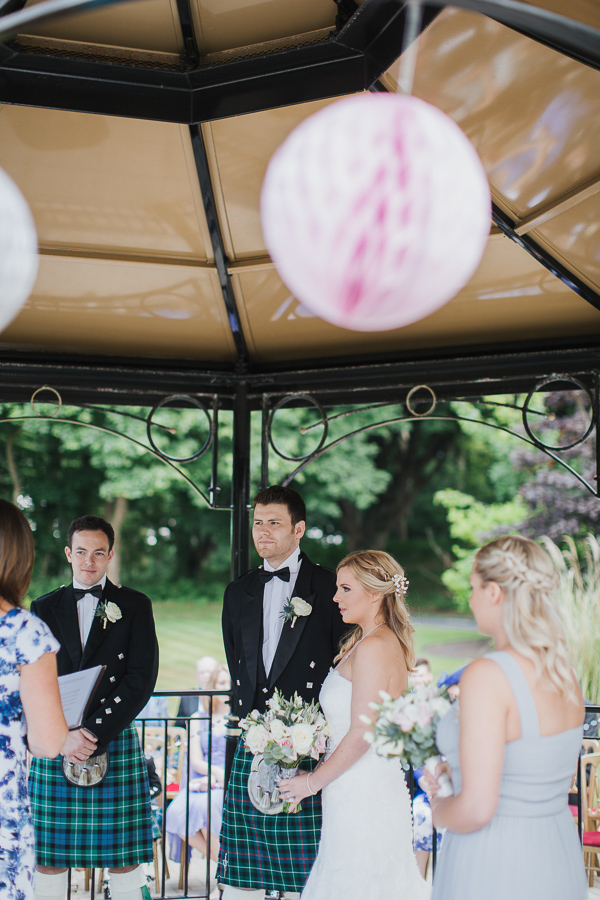 lochgreen wedding photographer ceremony outside