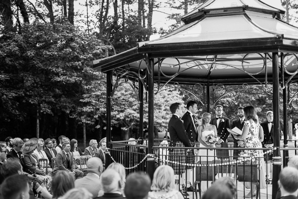 wedding ceremony in a gazebo
