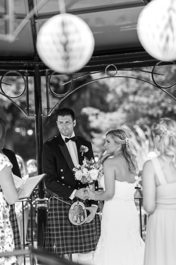 bride and groom at ceremony
