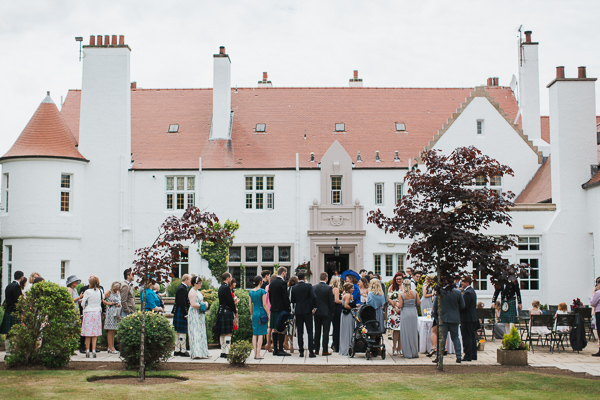 wedding guests at lochgreen troon