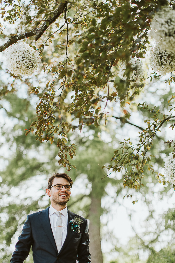 groom waiting for bride at wedding at the lodge on loch goil by fotogenic of scotland