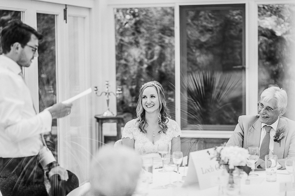 groom starting his wedding speech