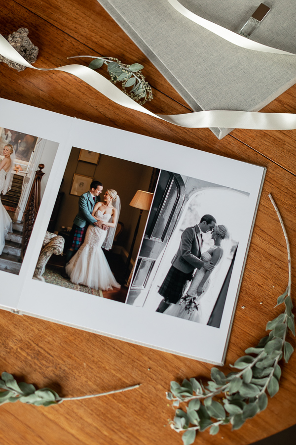 wedding albums from Glasgow Scotland boturich castle