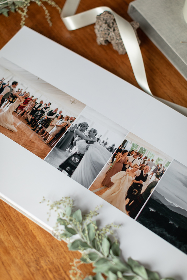 wedding albums from Glasgow Scotland boturich castle