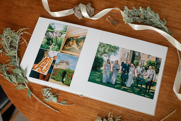 wedding albums from Glasgow Scotland boturich castle