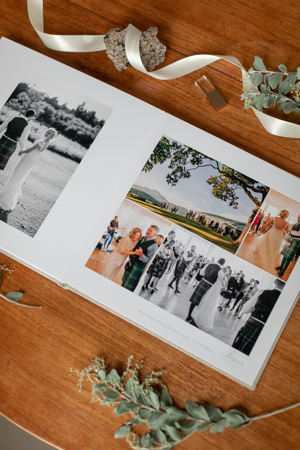 wedding albums from Glasgow Scotland boturich castle