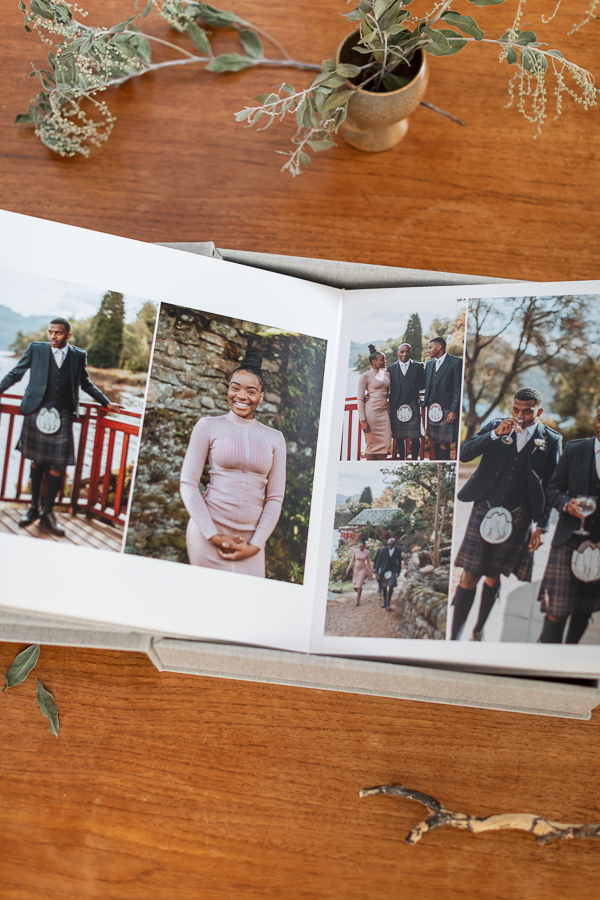 wedding albums from Glasgow Scotland the lodge on loch goil