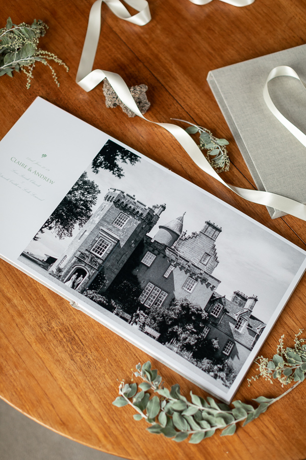 wedding albums from Glasgow Scotland boturich castle