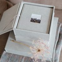 wedding albums scotland linen cover