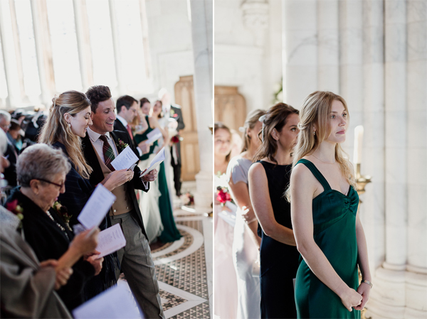 best man and bridesmate at wedding ceremony