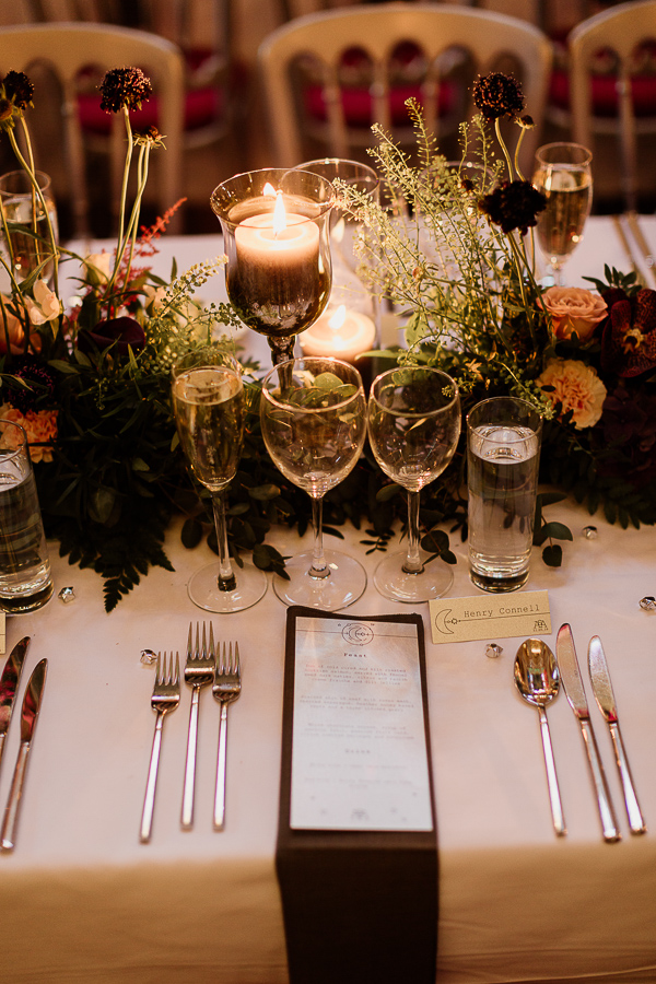 table decorations at mount stuart estate
