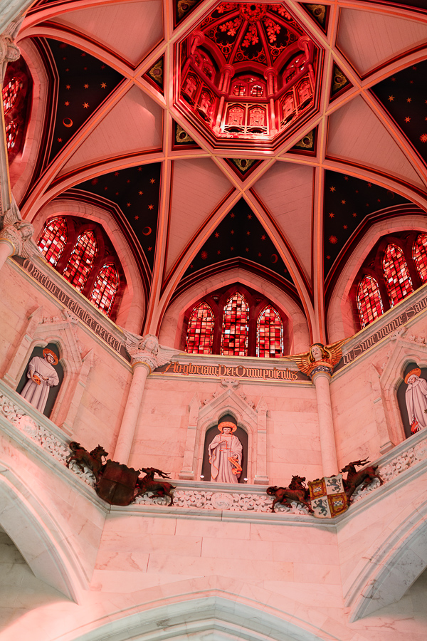 white chapel ceiling