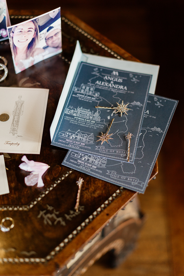 wedding invitations and jewellery