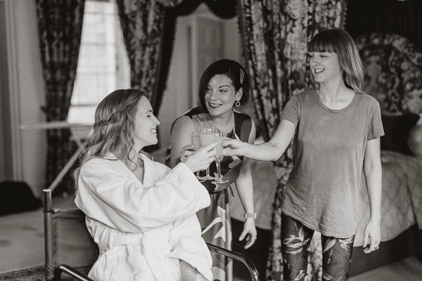 Glenapp Castle Suite and wedding guests 