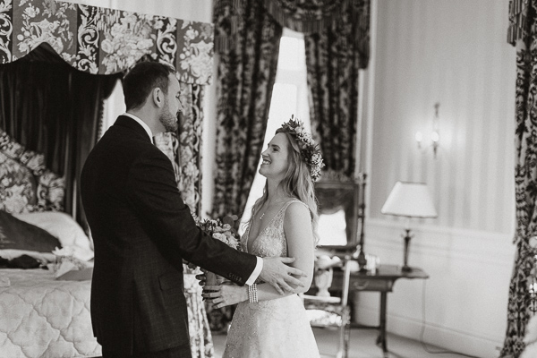 first glance at Glenapp Castle Wedding Scotland 