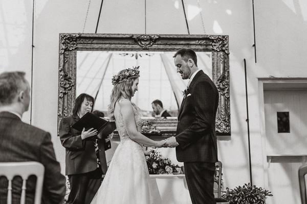 a couple getting married at Glenapp Greenhouse Scotland 