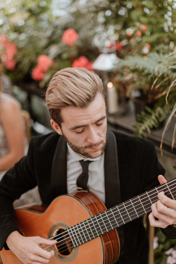 guitar player at Glenapp Castle Wedding Photograpy Scotland 
