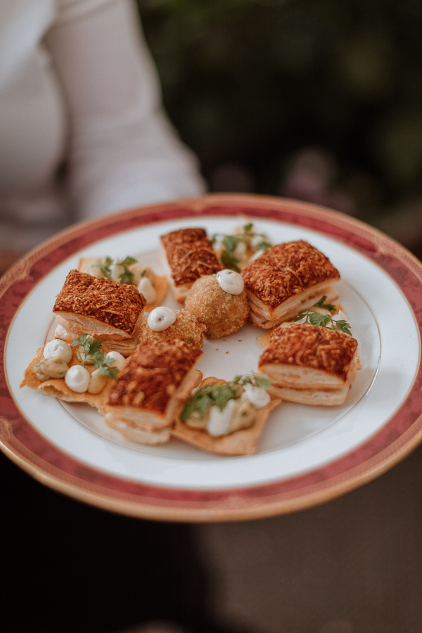 canapes served after the ceremony Glenapp Greenhouse Ayrshire