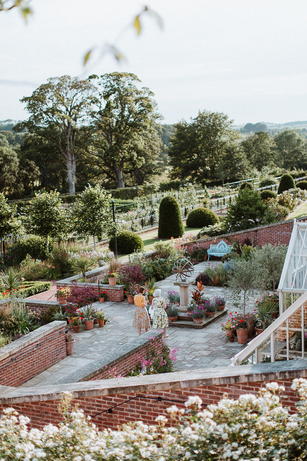 Dumfries House garden during wedding party