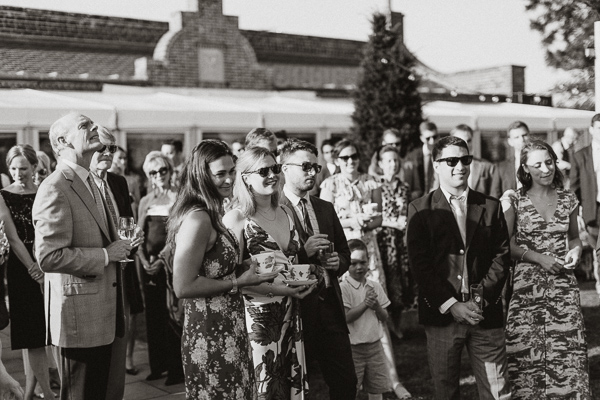 guests lookng at teh band performing