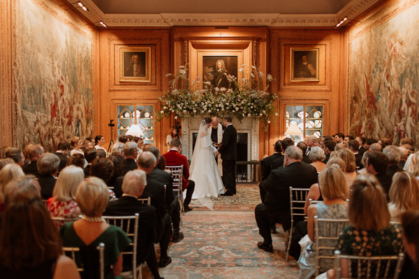 Dumfries House Wedding Photos ceremony at tapestry room