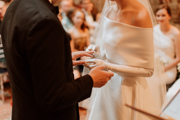 Dumfries House Wedding Photos bride and groom exchanging rings