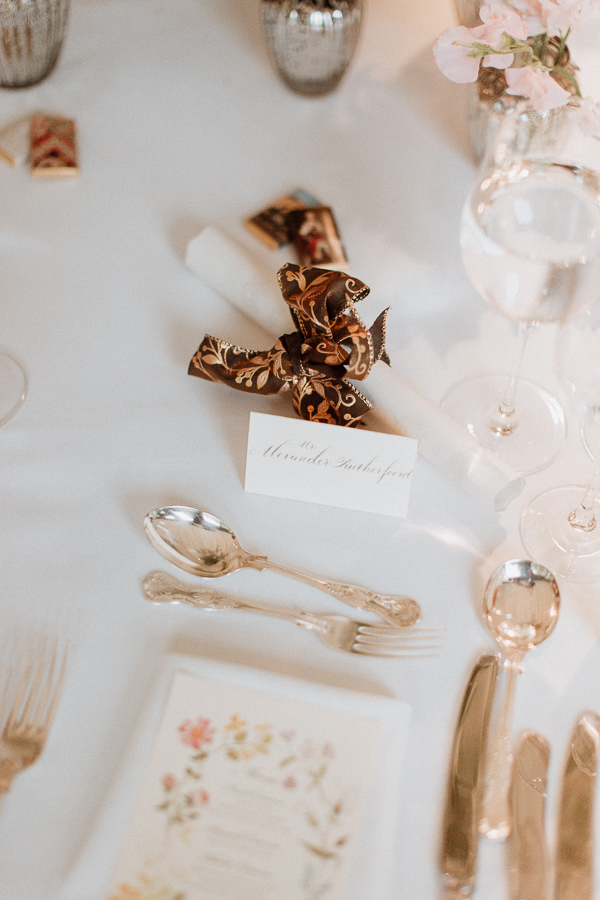 table decorations Dumfries House Wedding Photos
