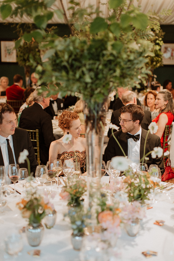 guests chatting Dumfries House Wedding Photos 