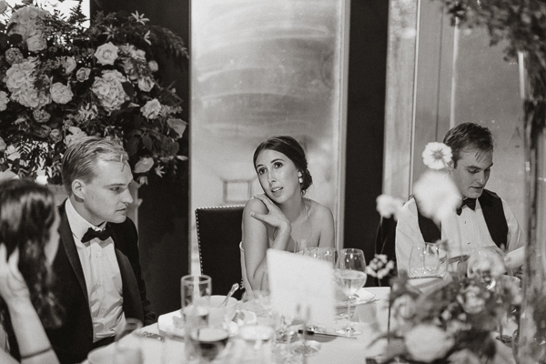 bride just before speeches at Dumfries House 