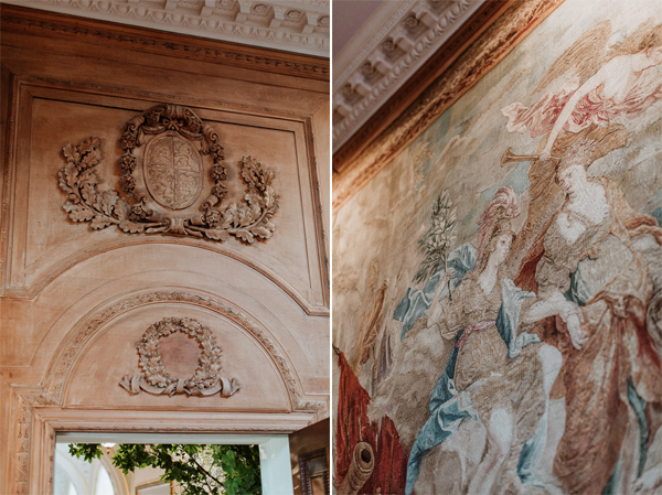 tapestry room details Dumfries House Wedding