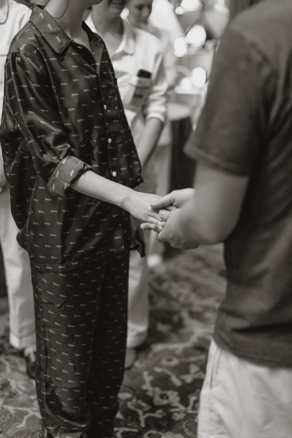 bride and groom during rehearsal 