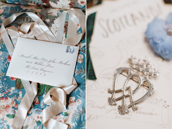 wedding invitations and details at Dumfries House Wedding