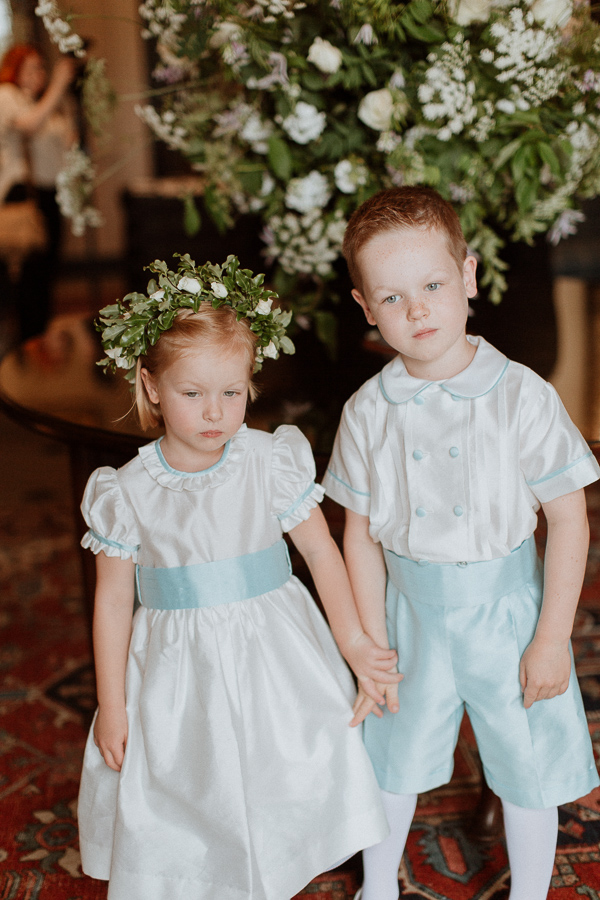 Dumfries House Wedding Photos flower girl and page boy