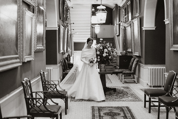 bride walking before ceremony