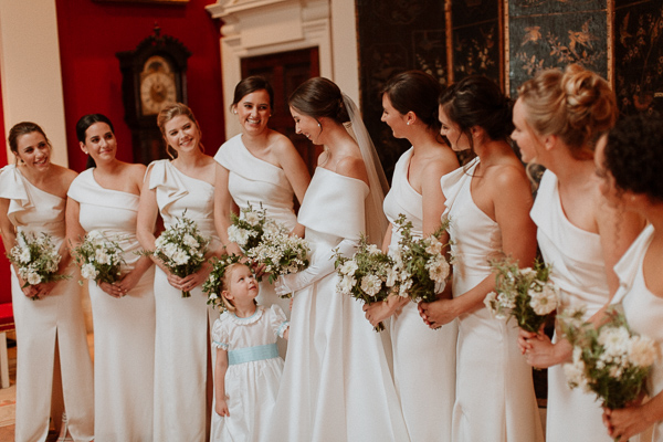 bridesmates and bride dumfries house