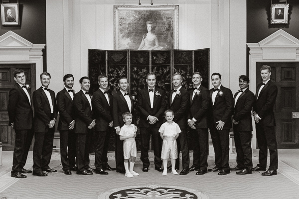 groomsmen, pageboys and groom formal photo