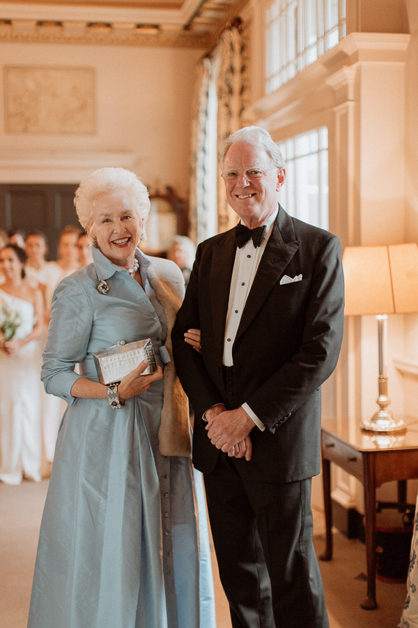 father and mother of the groom before ceremony