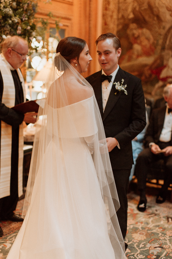 Dumfries House Wedding Photos bride and groom during ceremony