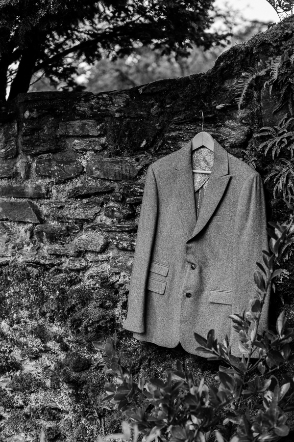 wedding suit at the summer house on loch goil scotland